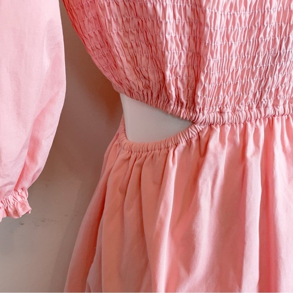 Lusana Brooke Cotton Mini Dress in Cameo Pink NWT Women Dress Size Small - Picture 8 of 10